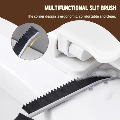 Hiyniaz 3Pcs Crevice Cleaning Brush Tool Grout Brush Cleaning Supplies, Home Essentials Bathroom Multifunctional Gap Scrub Hard Bristle Brushes for Household Use (Black Cleaning Brush-B)