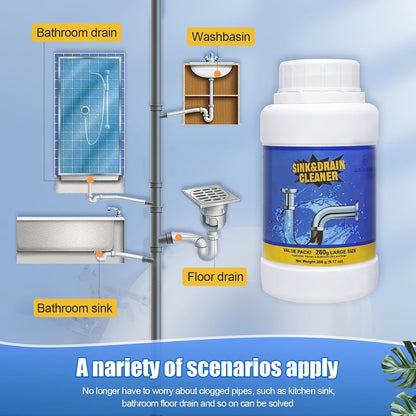 Sink Drain Cleaner, Powerful Pipeline Dredging Agent, Drain Clog Remover for Unclogs Bathroom and Kitchen Sinks, Drains (1PCS)