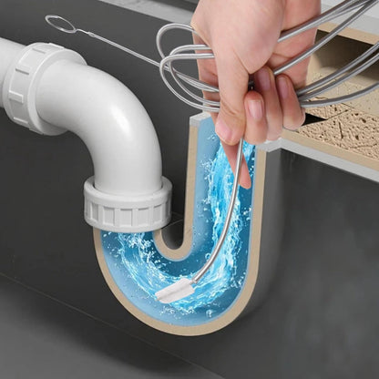 11 Pcs Flexible Drain Brush Set, 79 Inches Double Ended Tube Cleaning Brushes and 10 Pcs Different Sizes Straw Cleaning Brush Long Pipe Cleaners for Kitchen, Sink, Drain Pipe