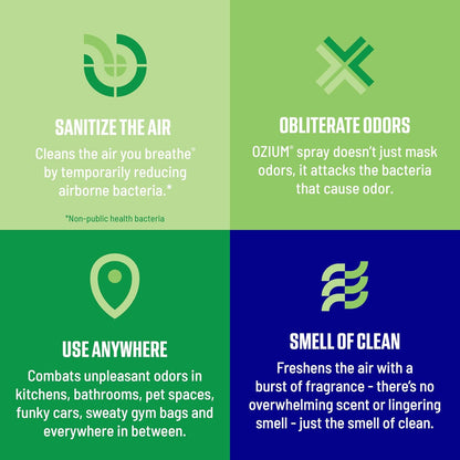 Ozium 0.8 oz. Air Sanitizer & Odor Eliminator for Homes, Cars, Offices and More, Original Scent, Pack of 6
