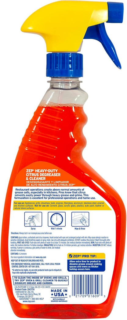 ZEP ZUCIT32CA 32 Oz Degreaser Citrus Scent