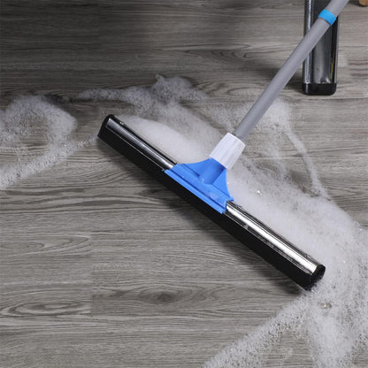 YONILL Floor Squeegee for Concrete Floor - 50" Squeegee Broom with Long Handle for Tile Floor, Heavy Duty Foam Floor Water Wiper for Garage, Shower, Kitchen, Windows, Glass, Carpet and Pet Hair