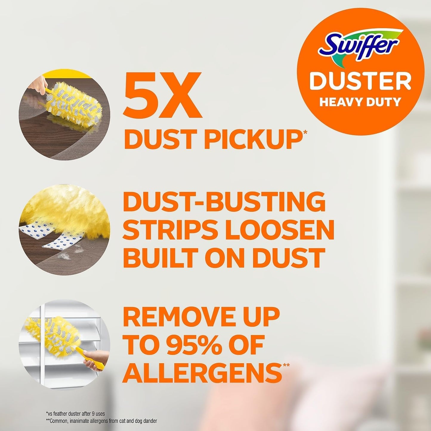Swiffer 21620BX 360 Dusters Refill, Dust Lock Fiber, Yellow, 6/Box