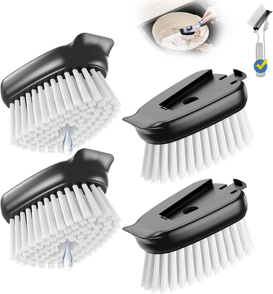 Dish Brush Refills Head for OXO - 4 Pack Dish Brush Cleaning Soap Dispensing Head Replacement for Scrubber, Kitchen Dish Brush Replacement Head for OXO Dish Brush Refill Head