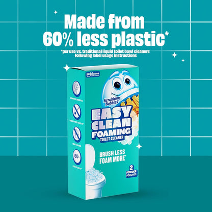 Scrubbing Bubbles Easy Clean Foaming Toilet Bowl Cleaner, Easy Toilet Drop In Powder Pouches, 100g (5 Pouches)