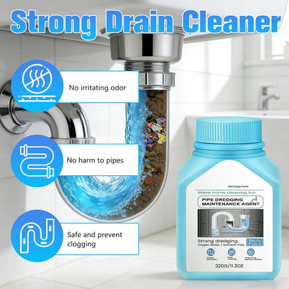 Drain Clog Remover Powerful Unclogging Sink Hair Cleaner for Kitchen, Shower Pipes and Drains, Toilet Unclogger Heavy Duty Bathroom Pipeline Dredge for Kitchen and Pipes Cleaning Tool（320g/11.3oz）