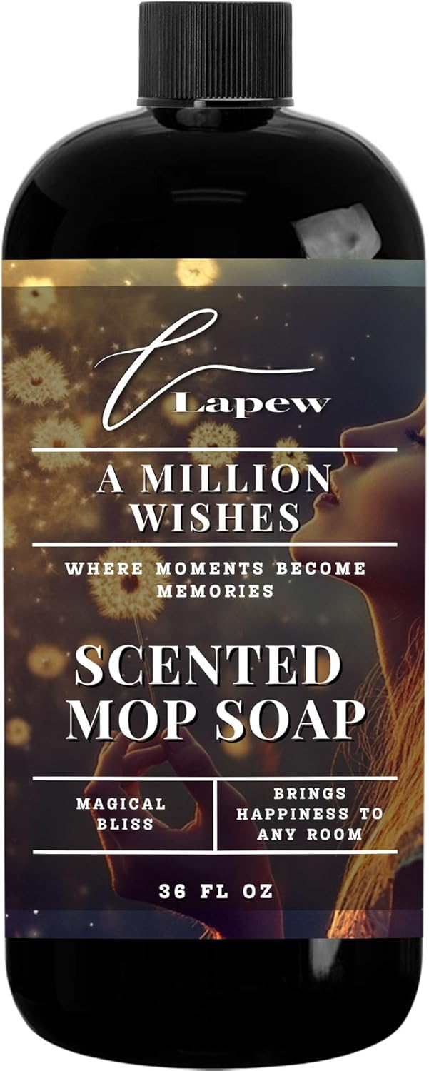 Lapew Santal Scented Mop Soap - Luxury Floor Cleaner Concentrate for Mopping Tile, Laminate, Vinyl & Hardwood | Streak-Free, Low-Foam | 36 oz - Colors A