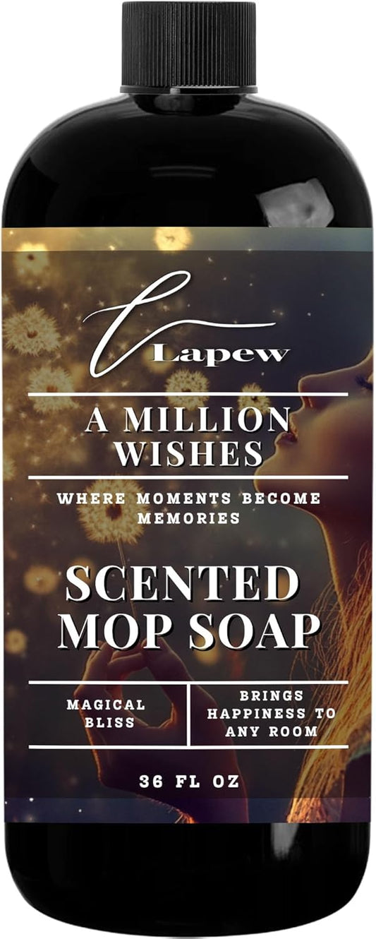Lapew Santal Scented Mop Soap - Luxury Floor Cleaner Concentrate for Mopping Tile, Laminate, Vinyl & Hardwood | Streak-Free, Low-Foam | 36 oz - Colors A