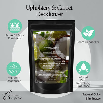 Lapew Black Sea Scented Cleaning Bundle | Carpet Deodorizer Powder (16 oz) & Mop Soap Concentrate (36 oz) | Pet-Friendly Odor Eliminator - Colors A