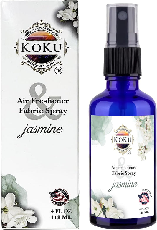 Jasmine Air Freshener - Room Spray - Odor Eliminator - Deodorizer - Car Air Freshener - Home Spray - Linen Spray - Fabric Refresher - Non-Toxic - Alcohol Free – 8 Oz