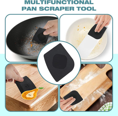 Cast Iron Scrubber | Dish Scrub Brush | 316 Cast Iron Cleaner Chainmail Scrubber for Pan Skillet Cleaner - Dish Scouring Pad Dishwasher Safe Cleaning Kit, Blue