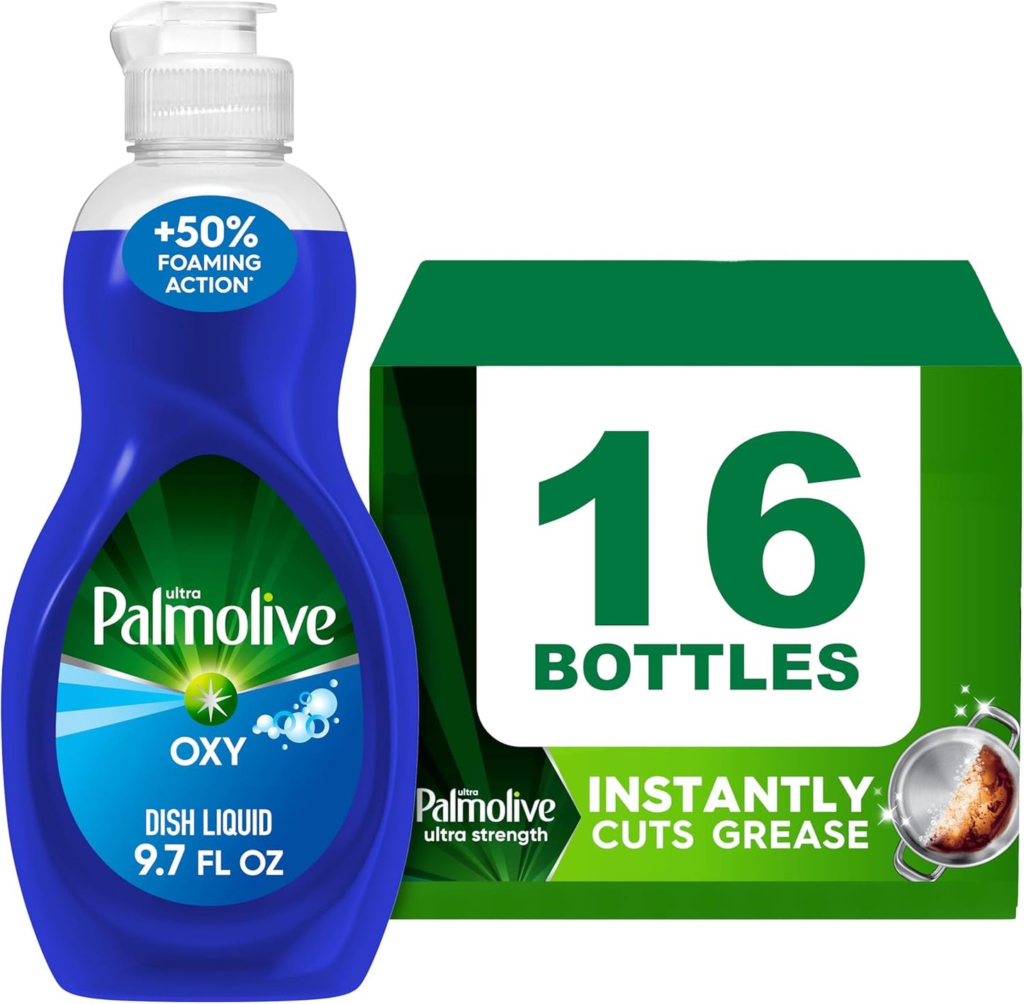 Palmolive Ultra Dishwashing Liquid Dish Soap, Oxy Power Degreaser - 32.5 Fl Oz (Pack of 4)
