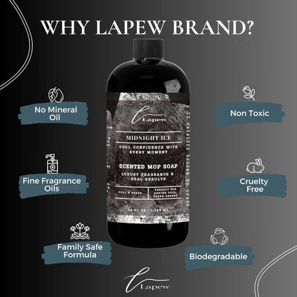Lapew Black Sea Scented Cleaning Bundle | Carpet Deodorizer Powder (16 oz) & Mop Soap Concentrate (36 oz) | Pet-Friendly Odor Eliminator - Colors B