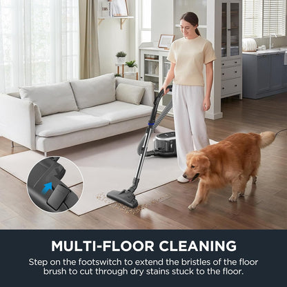 Eureka WhirlWind Bagless Canister 2.5L Vacuum Cleaner, Lightweight Vac for Carpets and Hard Floors, NEN110A, Blue