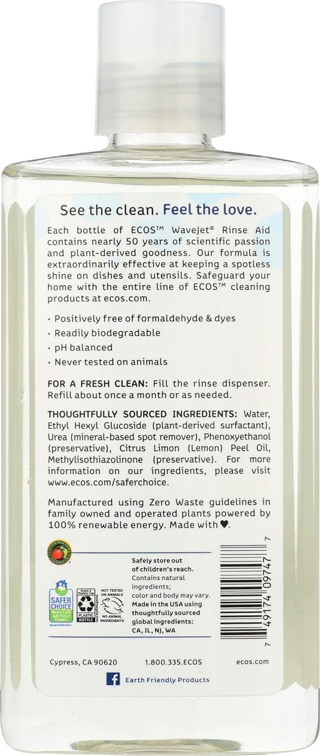 Ecos WaveJet Rinse Aid,8 fl oz