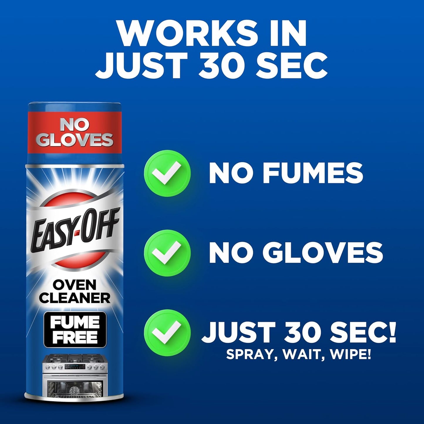 Easy-Off Fume Free Oven Cleaner Foam, Removes Grease & Burned-On Food, For Ovens, Air Fryers & More 14.5oz (6-count)