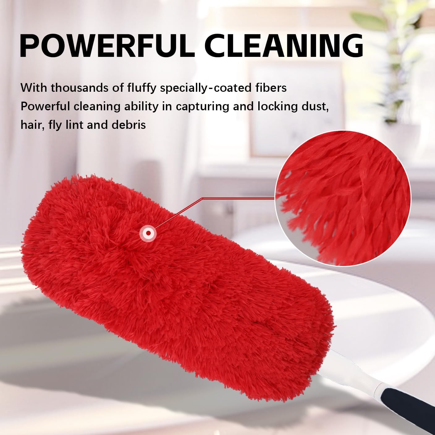 Reusable Microfiber Duster Refills Compatible with OXO & MR.SIGA Duster - Washable Duster for Household Cleaning Dusting Furniture Blind Ceiling Fan - 3Pack Grey(Handle NOT Included