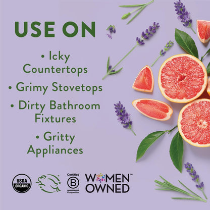 Rebel Green Natural All-Purpose Cleaning Spray - Plant-Derived Multi-Surface Cleaner with Essential Oils for Kitchen, Bath, Countertops and More - Peppermint & Lemon Scent - 16 oz - 1 Pack