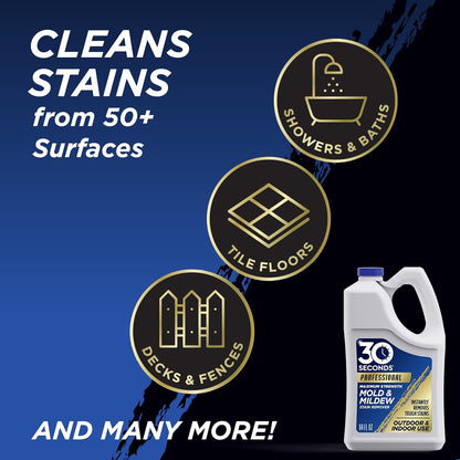 30 SECONDS Pro Mold and Mildew Stain Remover | Scrub Free | Brighter Results Instantly | Ready To Use | 32 Fl. Oz.