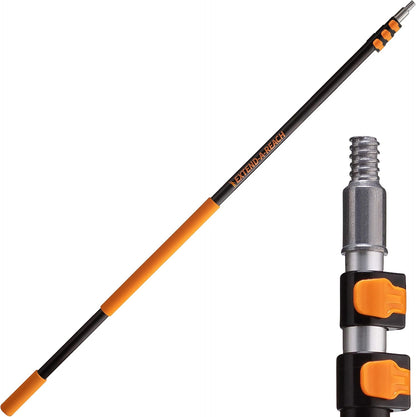 1.5-3 ft Long Paint Roller Extension Pole // Multi-Purpose Telescopic Extension Pole with Universal Twist-on Metal Tip // Lightweight & Sturdy Extendable Pole for Painting Dusting and Window Cleaning