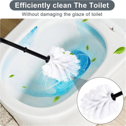Toilet Brush Holder Set for Bathroom Super Cute Dog Base Solidly Toilet Bowl Brush and Holder Flexible and Durable Style Stylish Toilet Cleaner Brush Saving Storage Space Toilet Brushes for Bathroom