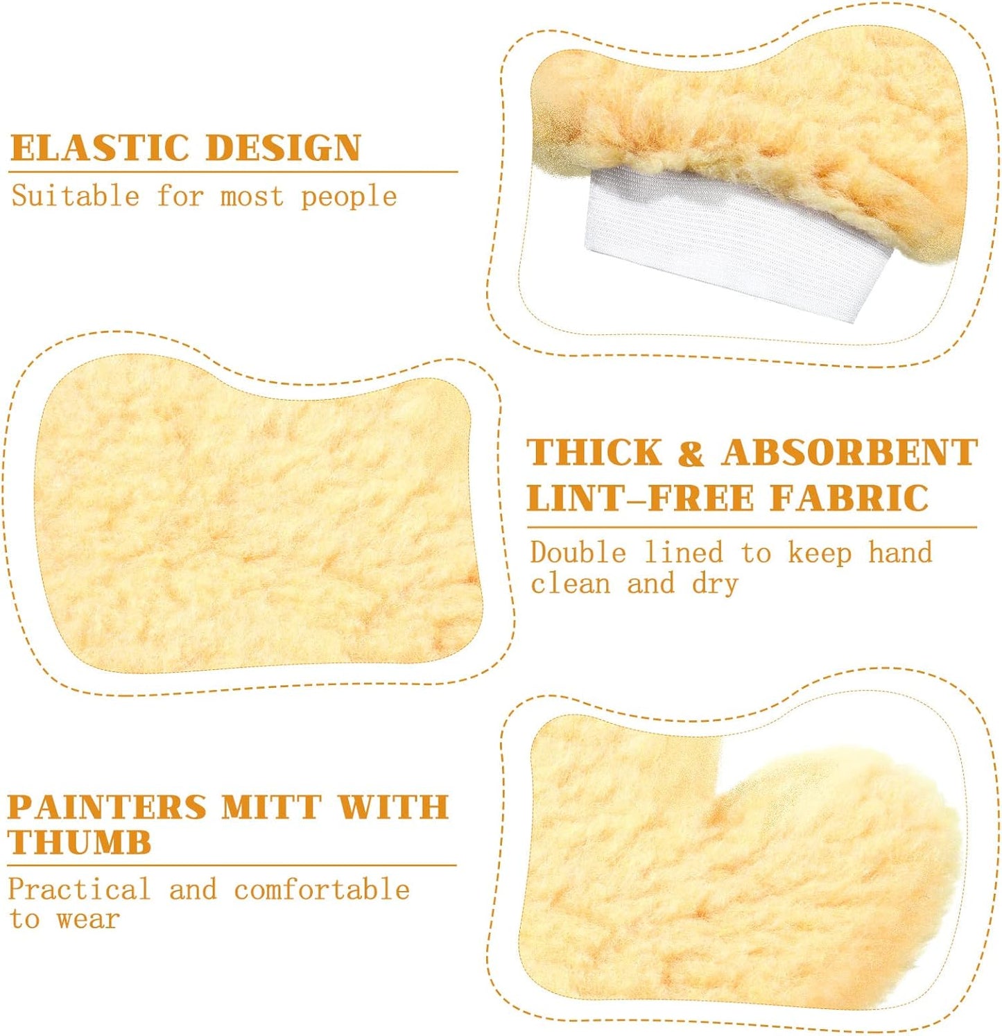Remerry 12 Pcs Painters Mitt Painting Gloves with Thumb Paint Mitt Cleaning Dusting Gloves for Painters Decorators