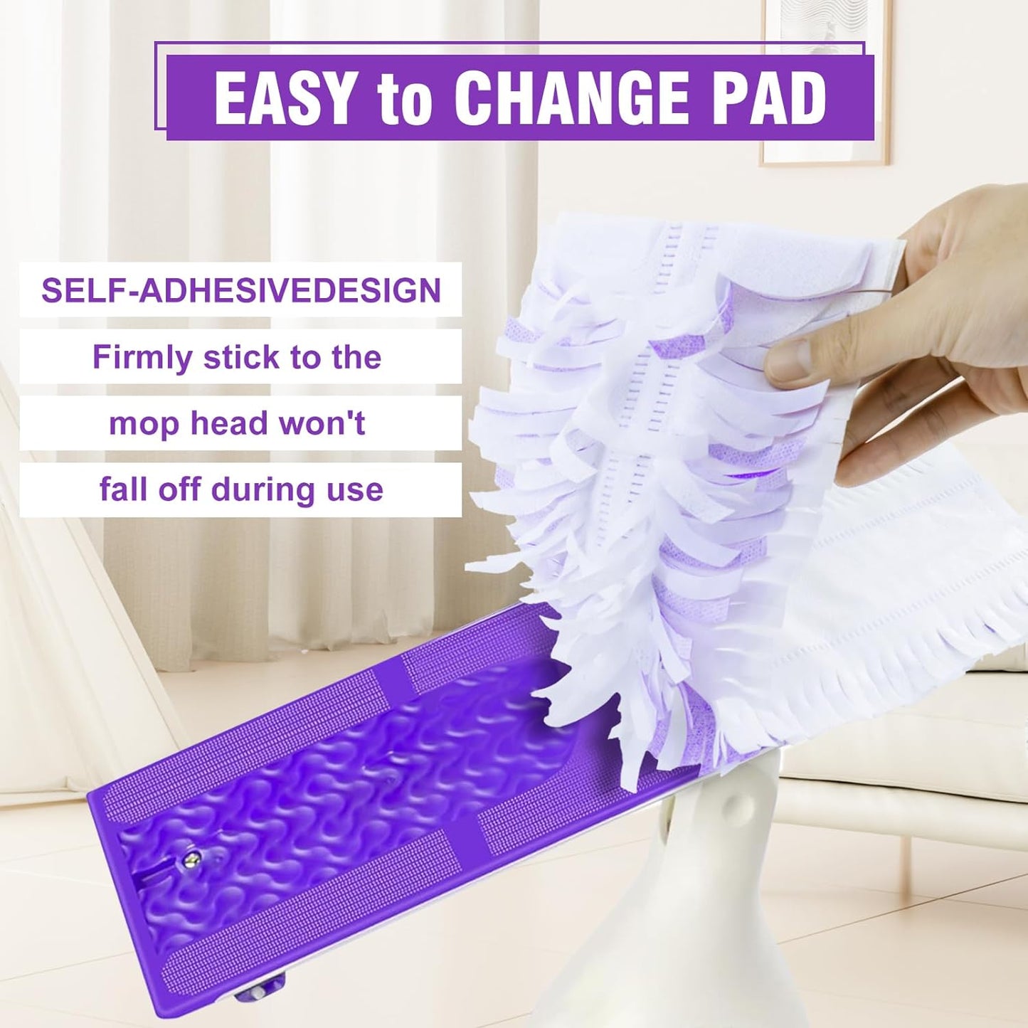 60 Pack Power Mop Refill Pads for Swiffer Power Mop, Disposable Swifter Wet Pad Refills for Swiffer, Replacement Spray Wet Pads Refills for Multi-Surface&Wood Floor Cleaning