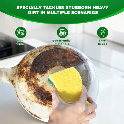 9 Pack Zero Scratch Scrub Sponges, Non-Scratch Dish Scrubbers for Nonstick Pans, Multi-Surface Safe Cleaning Sponges for Kitchen & Bathroom