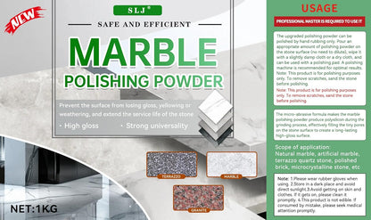Professional Marble Polishing Powder Granite Polishing Kit Marble Floor Polish – Restore Shine & Remove Dullness, Safe for All Kinds of Stone, Countertops, Floors (10 oz)