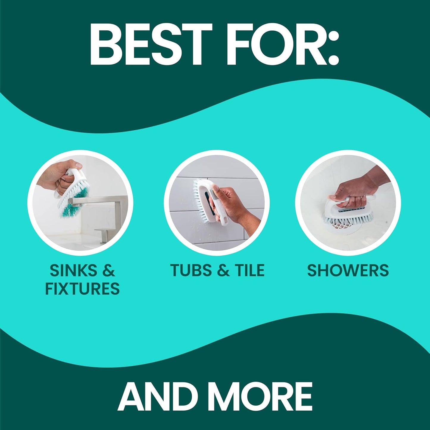 Scotch-Brite Deep Clean Brush, For Tile Floors and Walls, Shower Doors, Tubs, and More