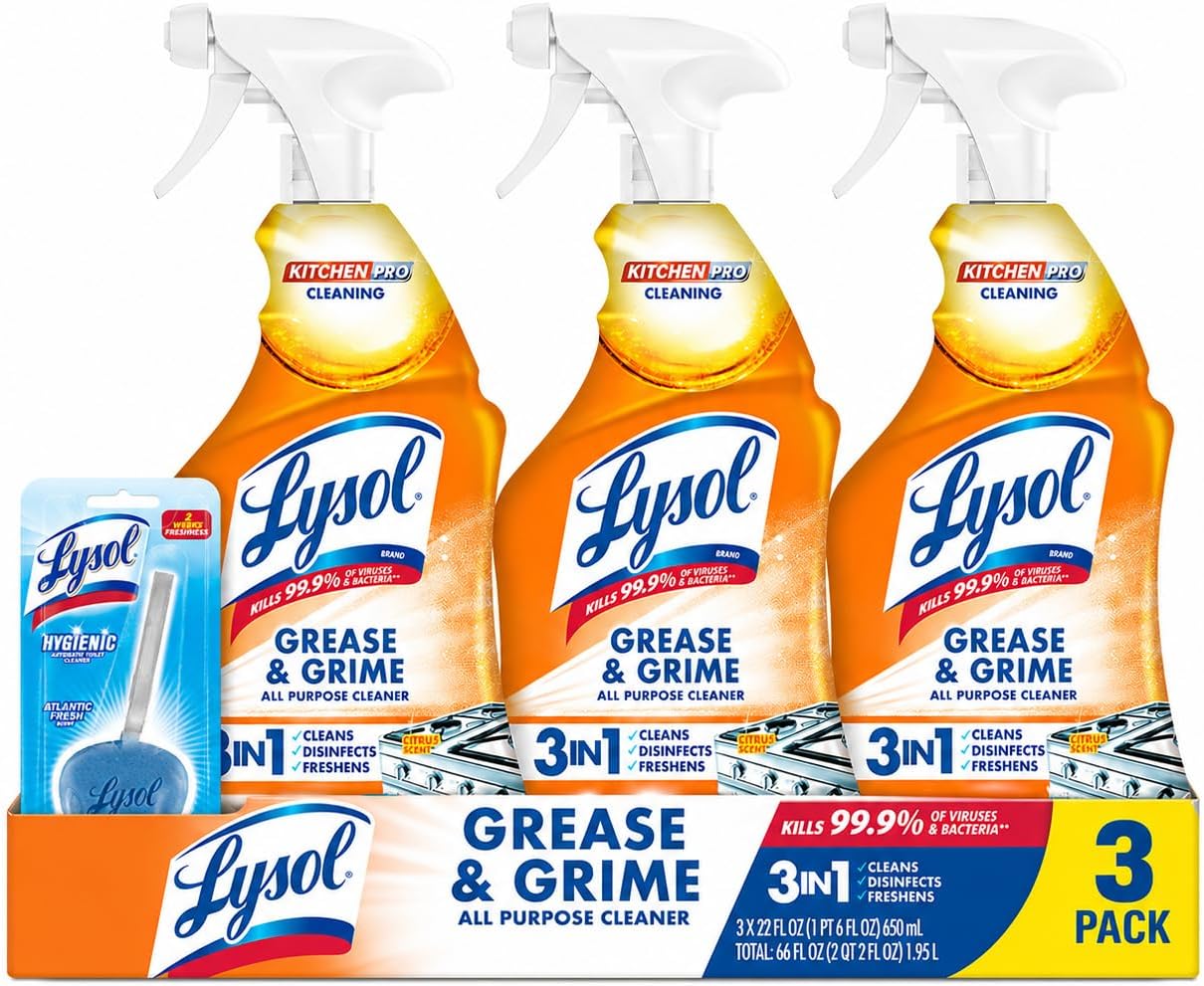 Lysol Kitchen Pro Antibacterial Cleaner Trigger, 22 Fl Oz (Pack of 2)