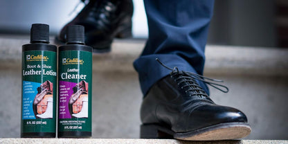 Cadillac Boot and Shoe Leather Lotion 8 Ounces - Cleans, Conditions, Protects, and Polishes Leather Footwear and Accessories