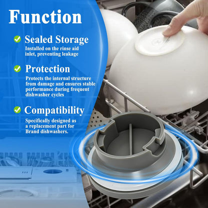 2Pcs WPW10524919 Dishwasher Rinse Aid Cap Replacement Part, Replaces W10524919 W10524923, 2684856, AP6022604, PS11755938, EAP11755938