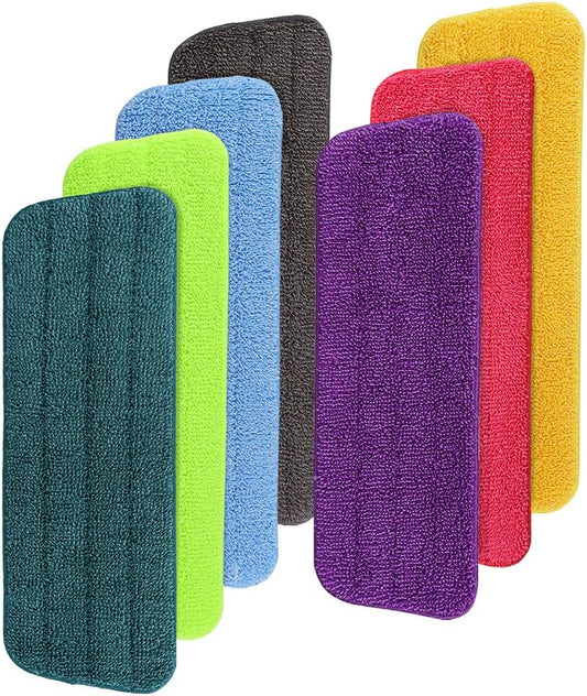 Mop Head Replacement for Libman Freedom Spray Mop - Washable Reusable Wet & Dry Cleaning - Microfiber Spray Mop Pads Refill for Multi-Surface Floor -7 Pack (Colorful)