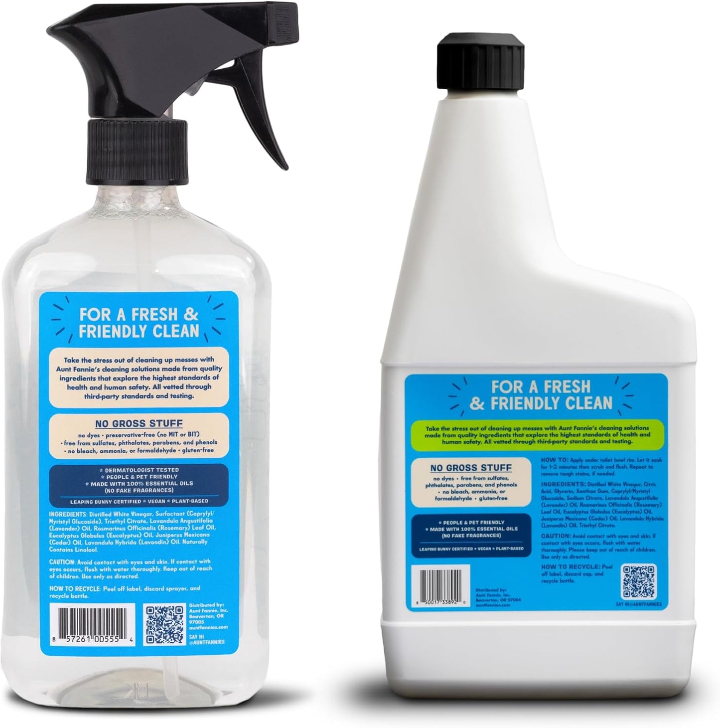Aunt Fannie's All Purpose Bathroom Cleaner Vinegar Spray for Shower, Tub, Toilet, Tile, Sink and Fixtures, 16.9 Ounces (Pack of 1)