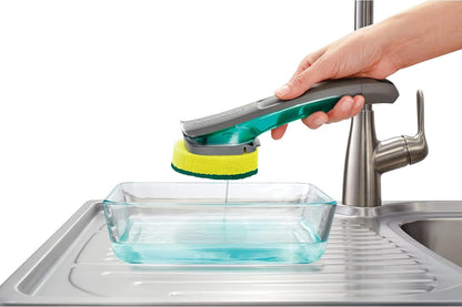 Scotch-Brite Heavy Duty Advanced Soap Control Dishwand Kit, Includes 1 Wand & 5 Refill Pads, Control Soap With A Button, Keep Your Hands Out Of Dirty Water