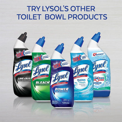 Lysol Power Toilet Bowl Cleaner Gel, For Cleaning and Disinfecting, Stain Removal, 24oz (Pack of 3)