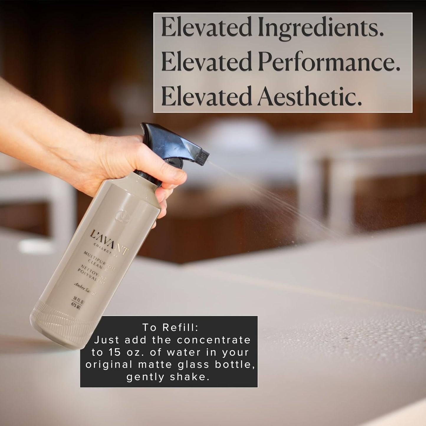 L'AVANT Collective Multipurpose Surface Cleaner | Provides a Powerful Clean to Remove Grease & Grime | Fresh Linen Scent (16 Fl oz)