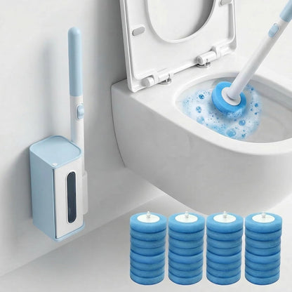 64 Count Value Pack: Disposable Toilet Brush Heads with Pre-Loaded Cleaner | KZKR Toilet Bowl Wand Refills for Bathroom Cleaning | Bulk Economy Pack