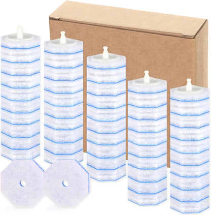 60 Count Disposable Toilet Wand Refills for Toilet Wand, 5X Cleaning Power Scrubber Refill, Bathroom Cleaning Supplies, No Falling Apart, Fresh Fragrance