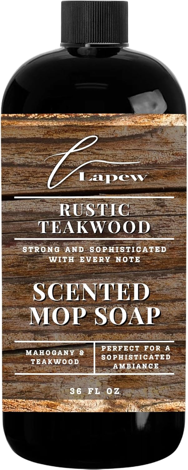Lapew Santal Scented Mop Soap - Luxury Floor Cleaner Concentrate for Mopping Tile, Laminate, Vinyl & Hardwood | Streak-Free, Low-Foam | 36 oz - Colors C