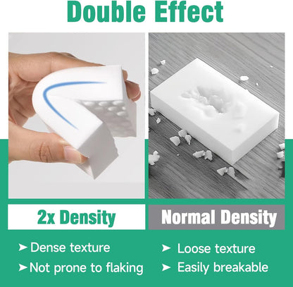 Heavy Duty Magic Sponges Cleaning Eraser Large Size 10 Pack, 2X Compressed Melamine Sponge Cleaner, Melamine Foam All Purpose Cleaning Pads, Stain Remover for Home Kitchen Bathroom Sneaker Car
