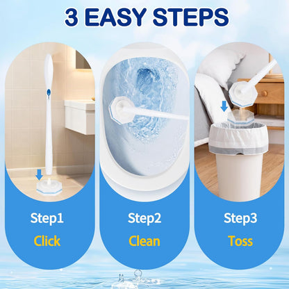100 Count Toilet Wand Refills for Clorox Toilet Wand - Upgrade 3-Layer Thickened Toilet Brush, Replacement Heads for Clorox Toilet Wand Refills, 5X Cleaning Power | No Falling Apart