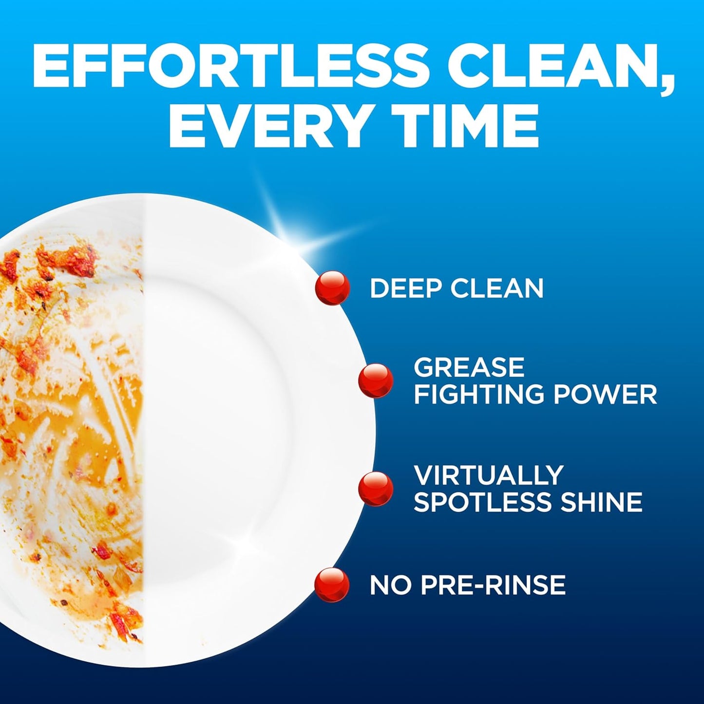 Finish Power Dishwasher Pods, No Pre-Rinse Dishwasher Detergent Soap For Deep Clean & Shine with Degreasing Power, 43 Count