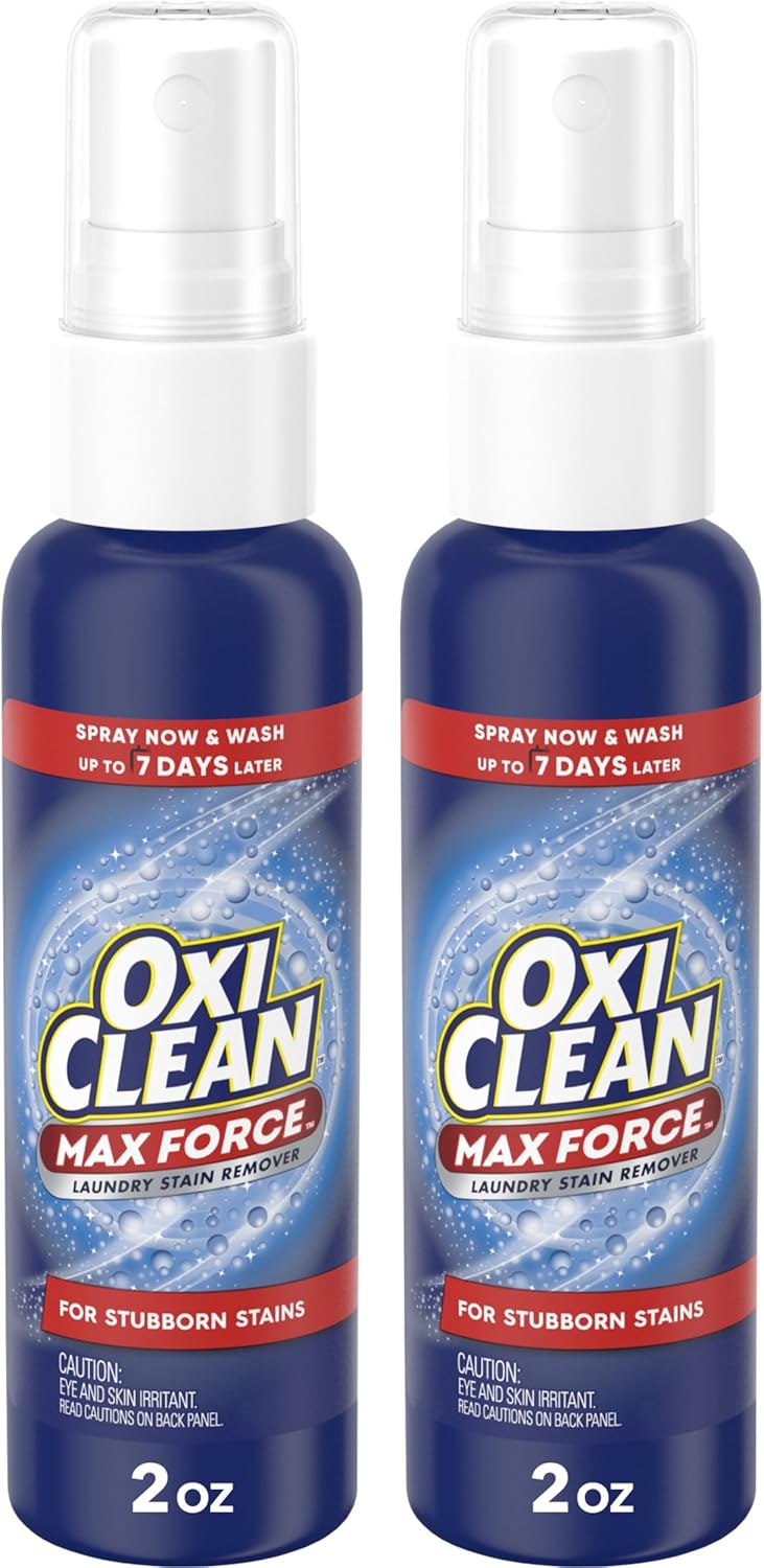 OxiClean Max Force Laundry Stain Remover Spray, Newborn & Baby Essentials, Stain Treater, 12 fl oz, 3-Pack