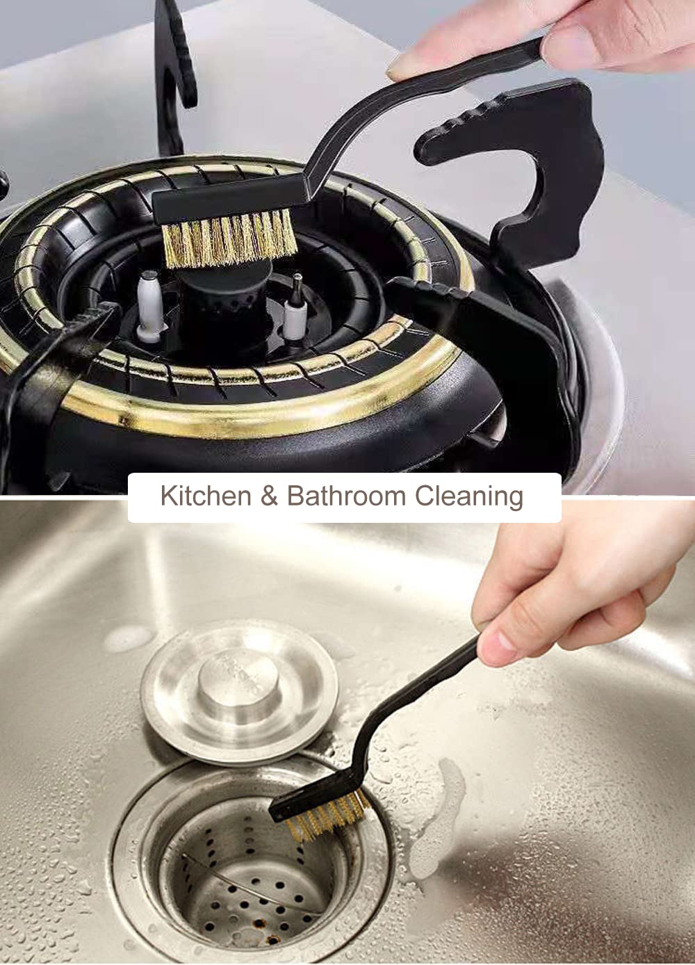 SUJAYU Brass Wire Brush Rust Remover, Small Wire Brush for Cleaning, Paint Stripper for Metal, Wood, Rustoleum Fabric Spray Paint (Brass, 12.00)