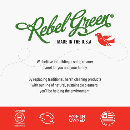 Rebel Green Fruit & Veggie Clean - Plant-Based Produce Cleaner - Natural Fruit and Vegetable Wash with No Aftertaste - Dirt & Grime Removal - Made with Organic Extracts of Citrus - 16 FL OZ