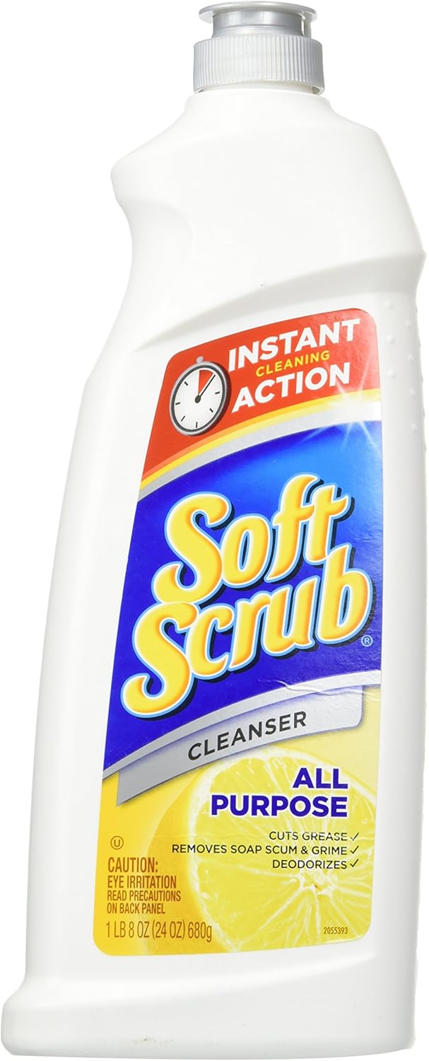 Soft Scrub Cleanser, Lemon, 24 oz-2 pk