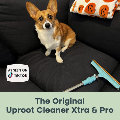Uproot Cleaner Pro Pet Hair Remover Bundle - Including Xtra Carpet Rake for Pet Hair Removal Tool - Scrape Easy the Cat & Dog Fur from Your Carpet, Rugs, Cat Bed, Car Trunk & More