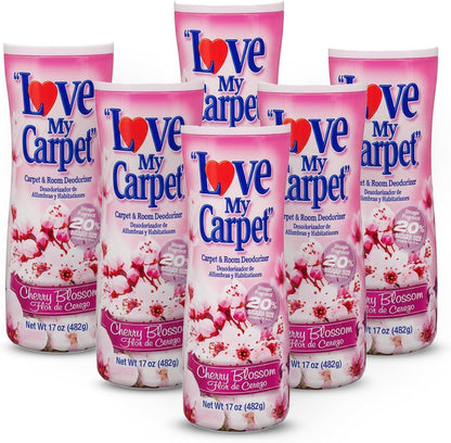 6 Love My Carpet | Carpet Deodorizer & Freshener Powder | 17 oz Pet Odor Eliminator for Strong Odor & Pet Urine | FRESH LINEN | Safe for Homes with Pets